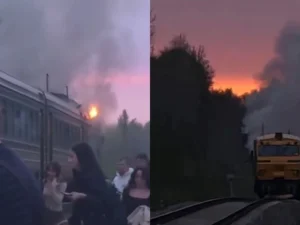 Passenger Train Catches Fire While in Motion in Latvia (Video)